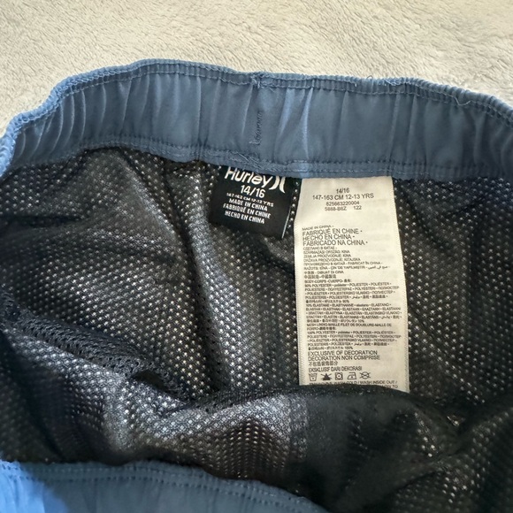 New With Tags Boys Large 14/16 Lined Swim trunks  Black Green Blue Yellow Surfer - Picture 3 of 4